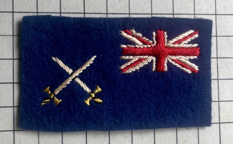 cWW2 War Department Fleet Royal Army Service Corps (RASC) Maritime Formation Sign Ensign Patch Badge