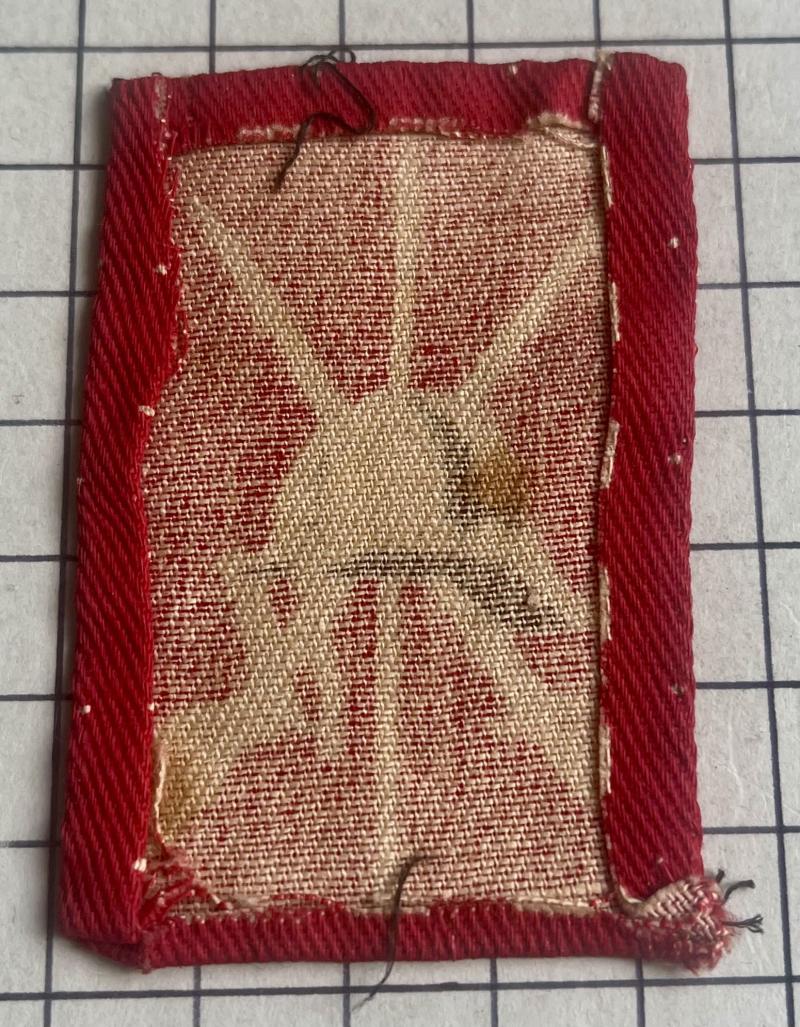 c1944 WW2 British Army East Central District Cloth Printed Formation Sign Badge Patch