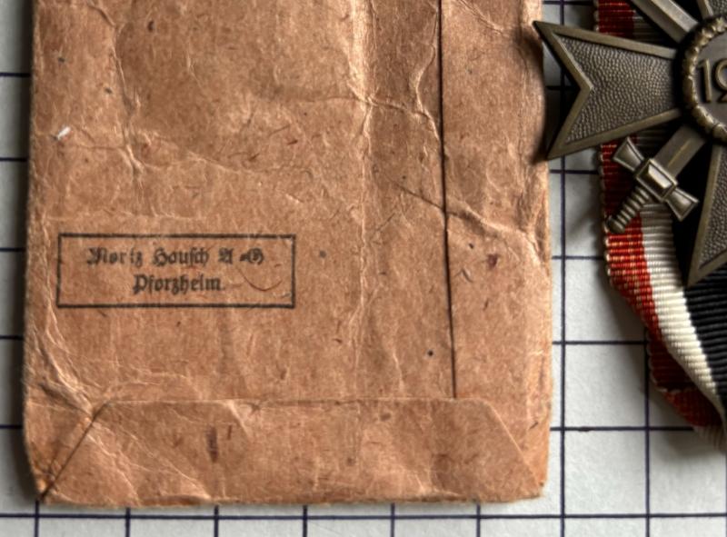 cWW2 German War Merit Medal 2nd Class with Swords Maker Marked '127'