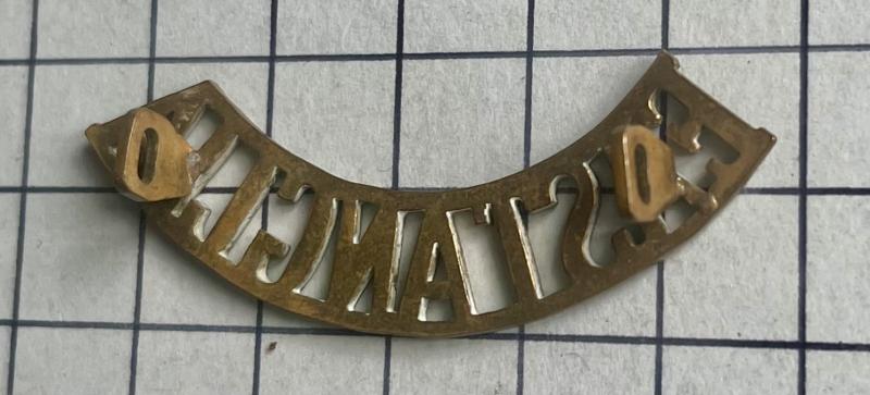 c1946-68 East Anglia Bde Brass Shoulder Title Badge