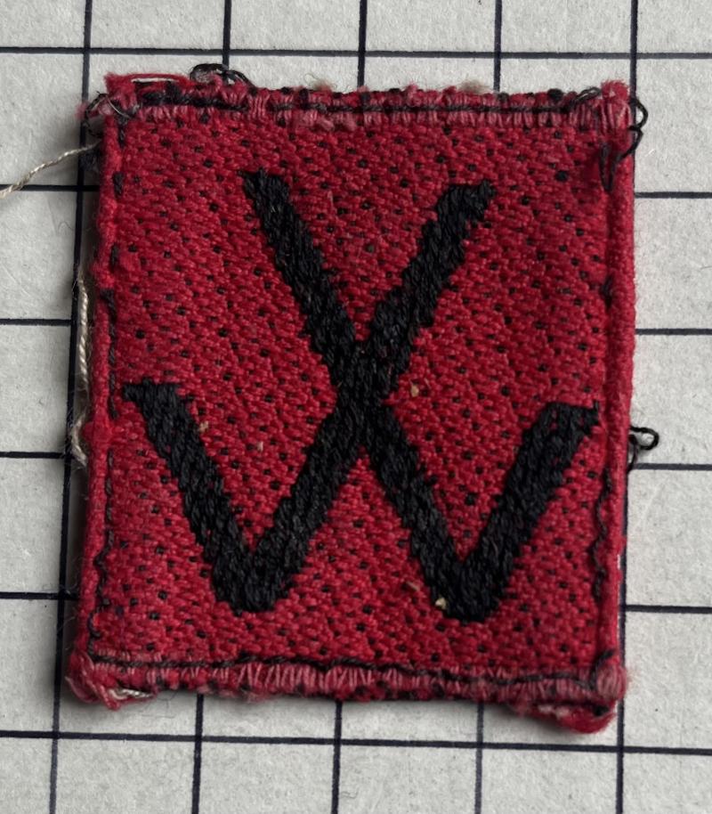c1942-46 WW2,  XV / 15th Indian Corps Cloth Formation Sign Badge Patch