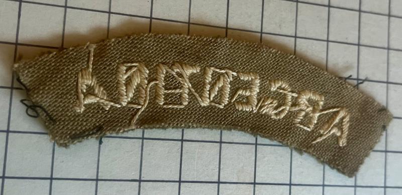 c1940-45 WW2 Argentina Overseas Foreign Assistance to British Army Shoulder Title Badge Patch