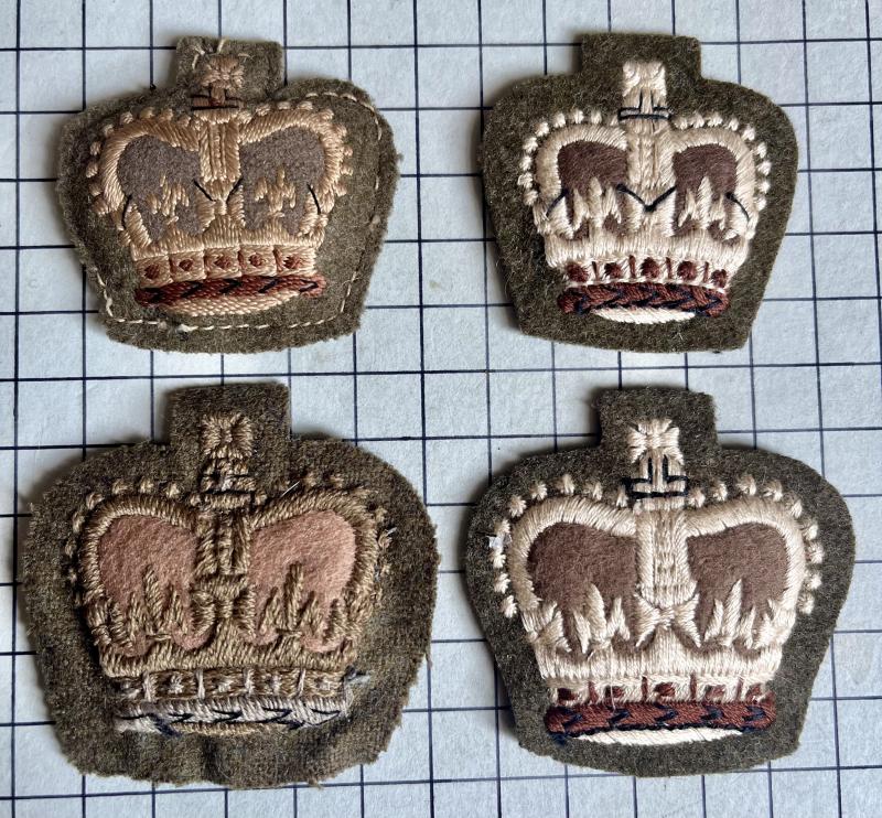 Early Post 1952 Warrant Officer Class 2 (WO2) Company Sergeant Major (CSM) Rank Crowns