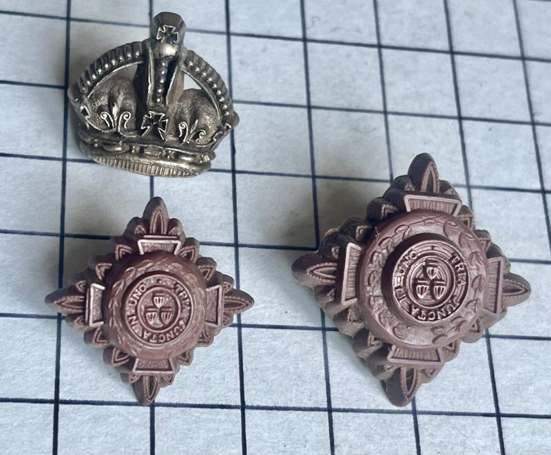 cWW2 British Army Officer Plastic Rank Star Pip Crown Badges