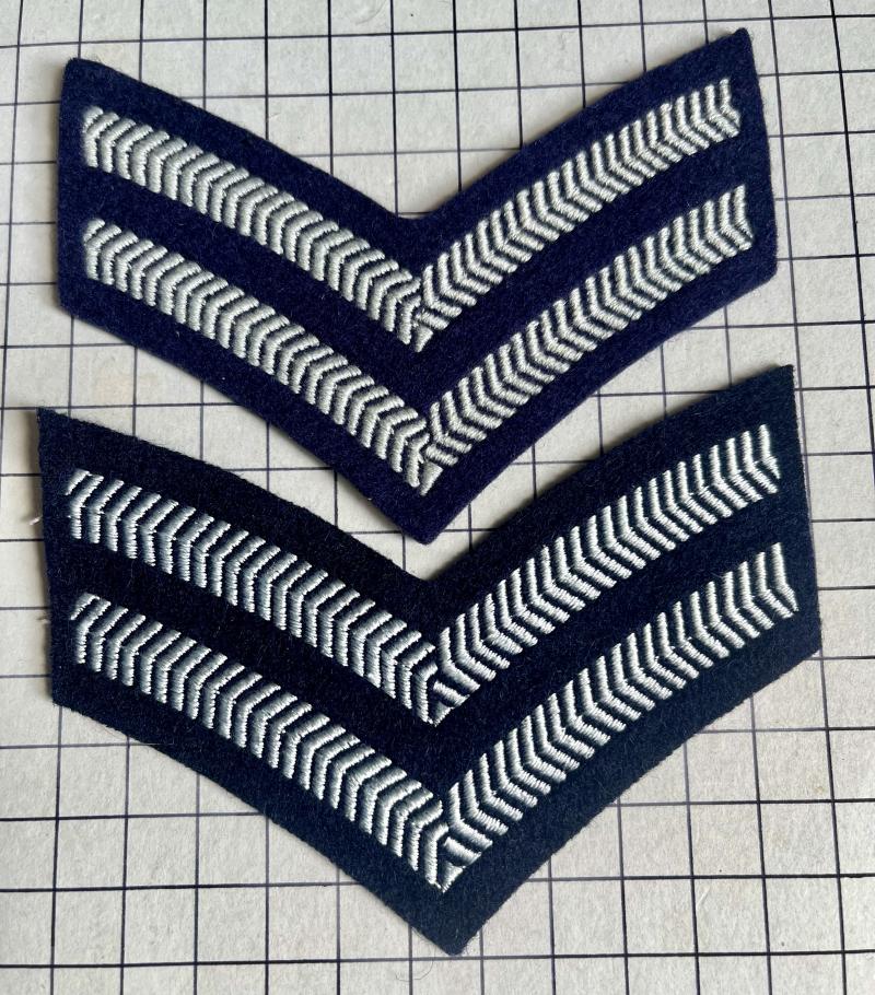 Cold War era 2 x Royal Air Force (RAF) Corporal Rank Stripes Badges Patch