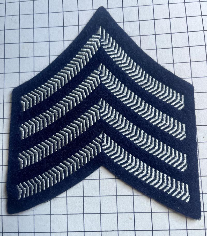 Royal Air Force (RAF) Drum Major 4 Chevron Rank Stripes Badge