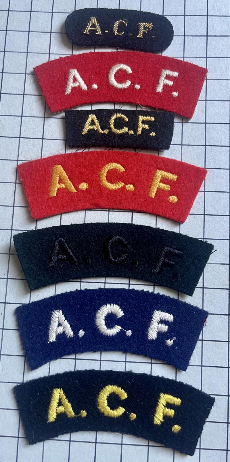 Army Cadet Force (ACF) Variation Cloth Shoulder Title Badges