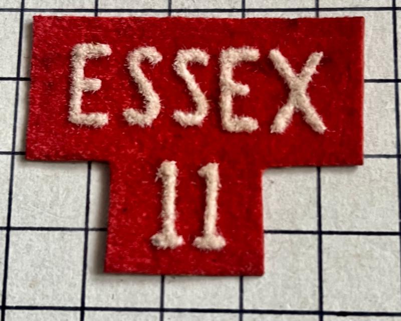 c1952-57 Essex Regiment Number 11, 2nd Phase Home Guard (HG) Shoulder Title Badge