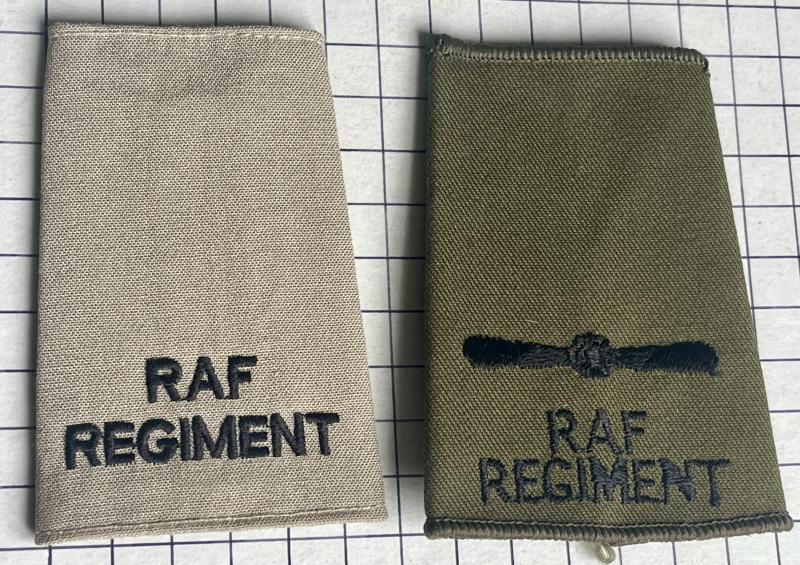 Royal Air Force (RAF) Regiment Leading Aircraftsman Shoulder Title Slip-On Rank Slide Patch Badge