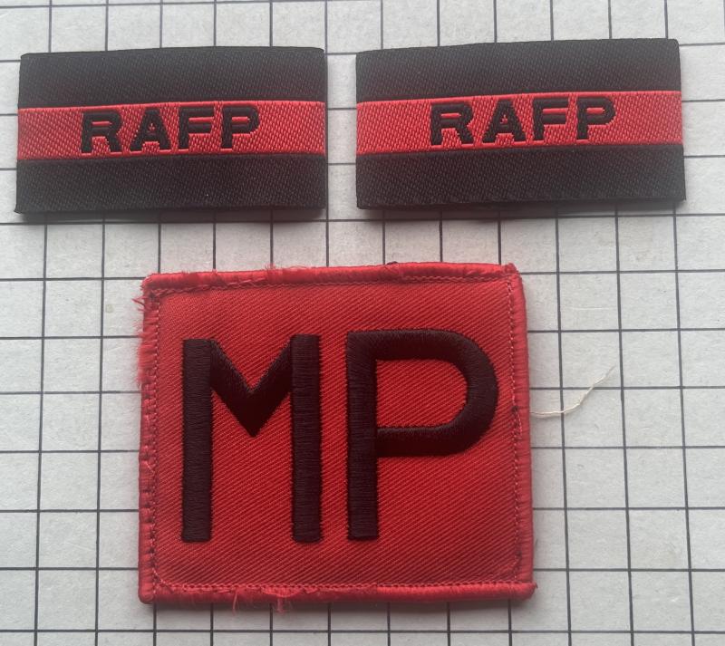 Royal Air Force (RAF) Police Rank Slip-On Shoulder Title Badges MP Patch