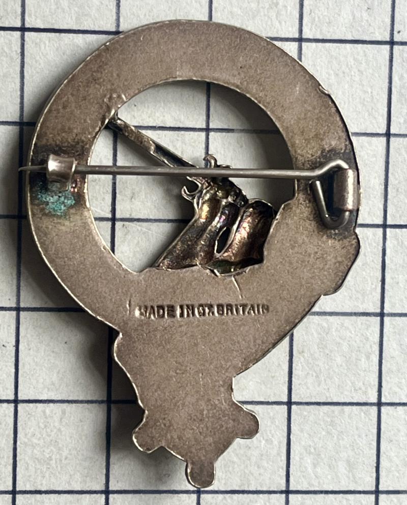 Vintage Scottish Clan MacMillian Kilt Badge ‘MISERIS SUCCURRERE DISCO’,