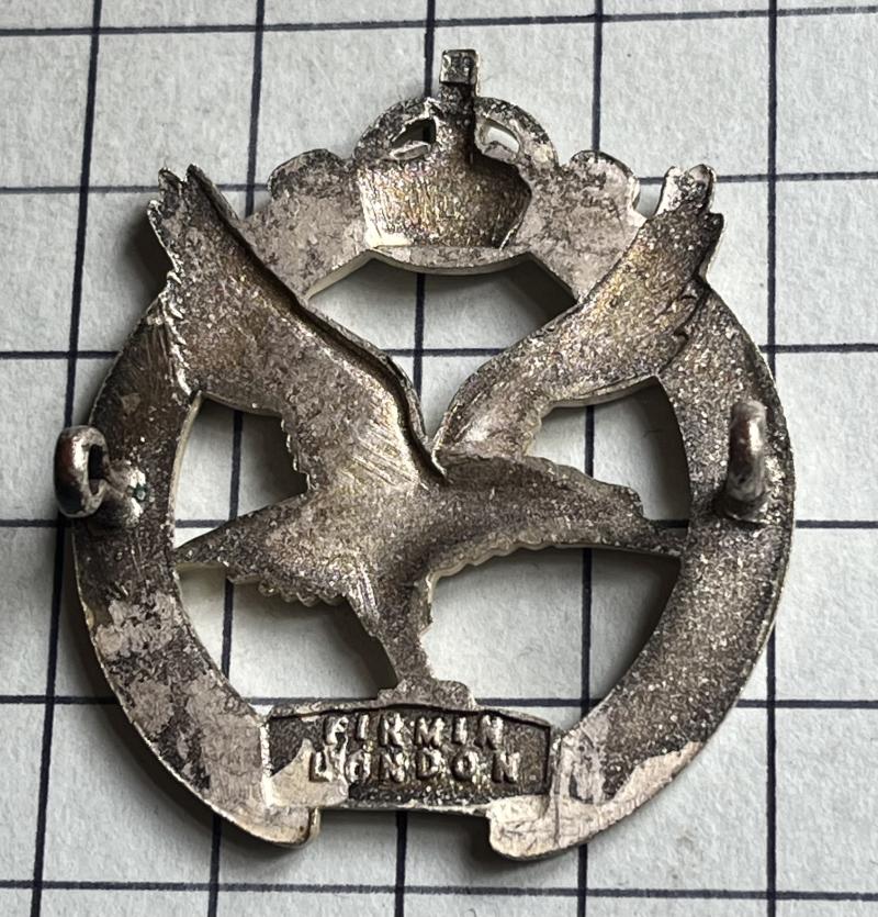 cWW2 Glider Pilot Regiment (GPR) Officers Beret Cap Badge Firmin London