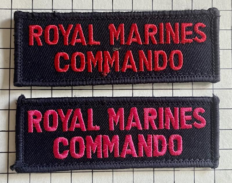 Royal Marines (RM) Commando Cloth Shoulder Title Badges