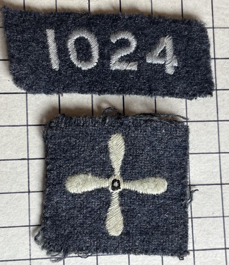 1024 (Isle of Wight) Hants Squadron Air Training Corps (ATC) Cadets Vintage Shoulder Title Badge