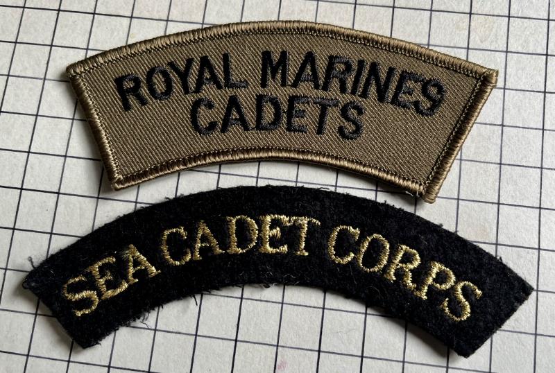 Royal Marines (RM) Cadets Subdued Cloth Shoulder Badge Patch & SCC