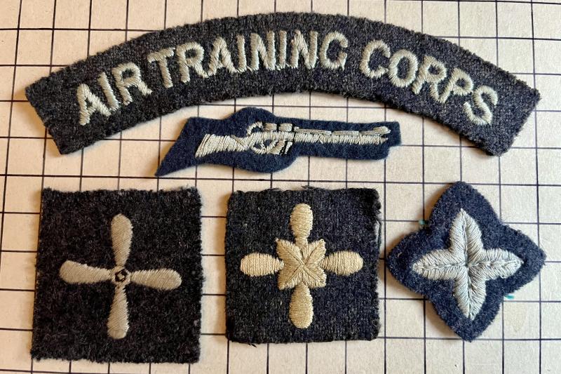 Air Training Corps (ATC) Grouping Marksman Shoulder Title Cloth Badge Patch Proficiency Stars