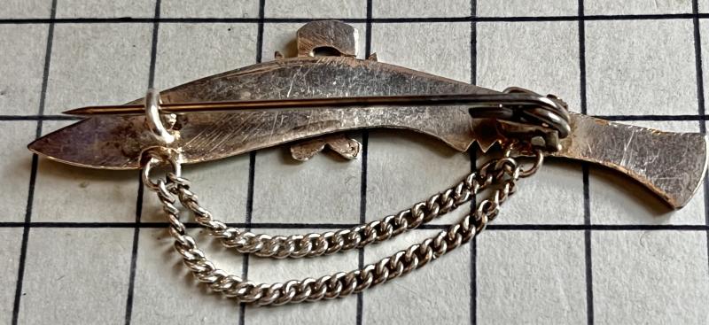 7th Duke of Edinburgh's Own Gurkha Rifles Silver and Enamel Sweetheart Pin Brooch Badge