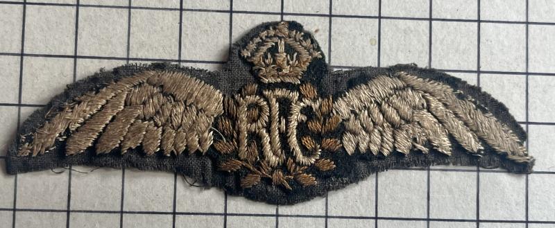 cWW1 Royal Flying Corps (RFC) Attributed Pilot Cloth Wing CHALMERS ex Middx Regt