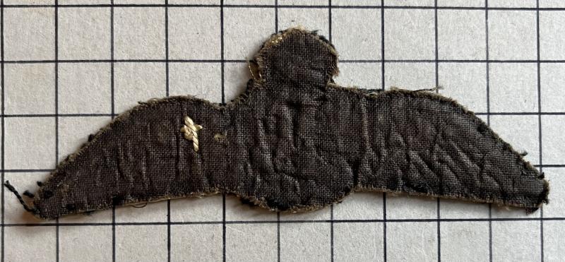 cWW1 Royal Flying Corps (RFC) Cloth Pilot Wing Badge