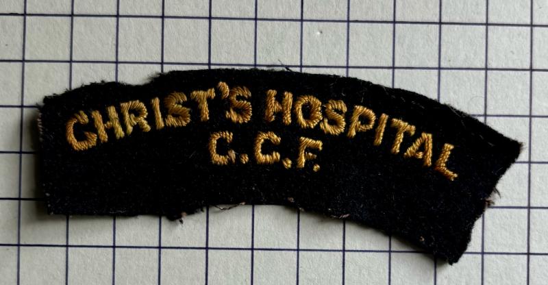 Christ's Hospital Horsham Sussex Combined Cadet Force (CCF) Shoulder Title Cloth Badge