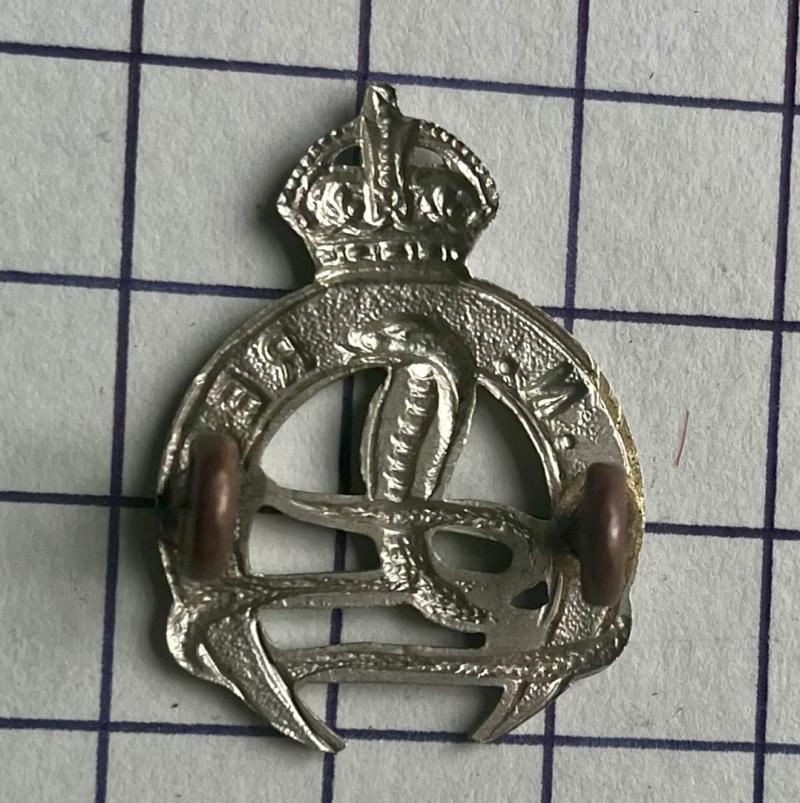 c1917-47 Chota Nagpur Regiment Other Ranks White Metal Collar / Headdress Badge