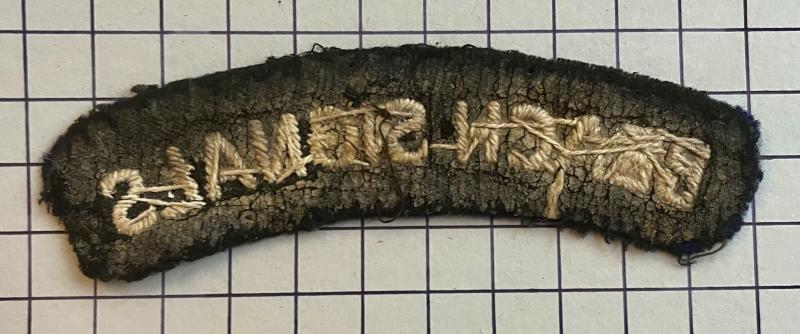 c1943-44 Beach Signals Cloth Shoulder Title Badge