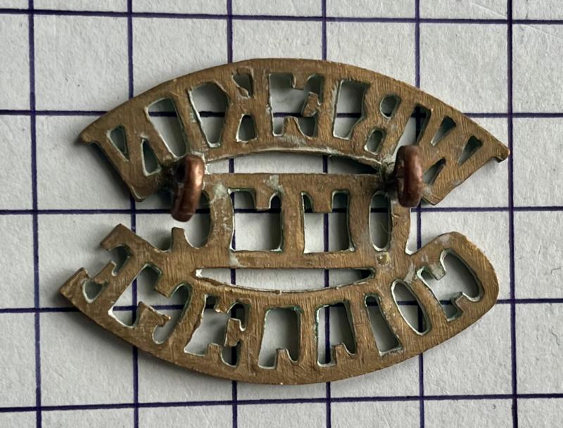 Wrekin College Shropshire Officer Training Corps (OTC) Brass Shoulder Title