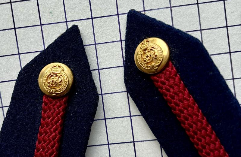 cWW1 Pair of Departmental & Administrative Staff Officer Gorget Patch Rank Badges
