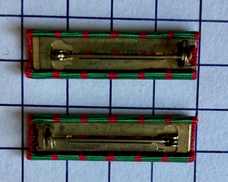 Attached Arms to the Devonshire and Dorset (D&D) Regimental Pair of Special Unit Award French Croix de Guerre Ribbon Pin Badges