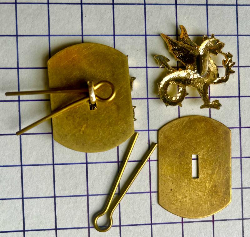 c1967-95 Pair of Wessex Regiment Rifle Volunteers Anodised Collar Badges