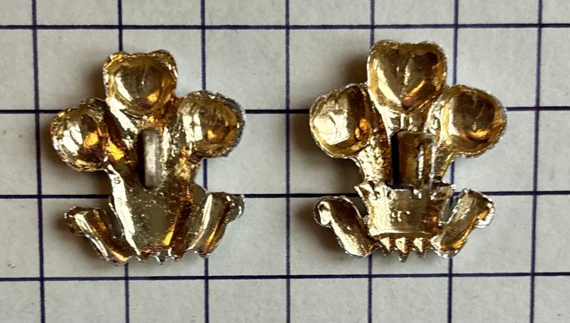 Royal Wiltshire Yeomanry (RWY) Anodised Aluminium Collar Badges