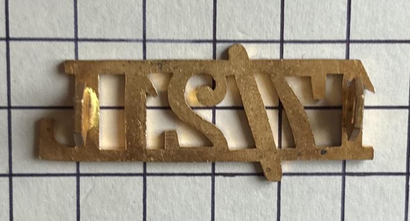 17th/21st Lancers Regt Other Ranks Brass Shoulder Title