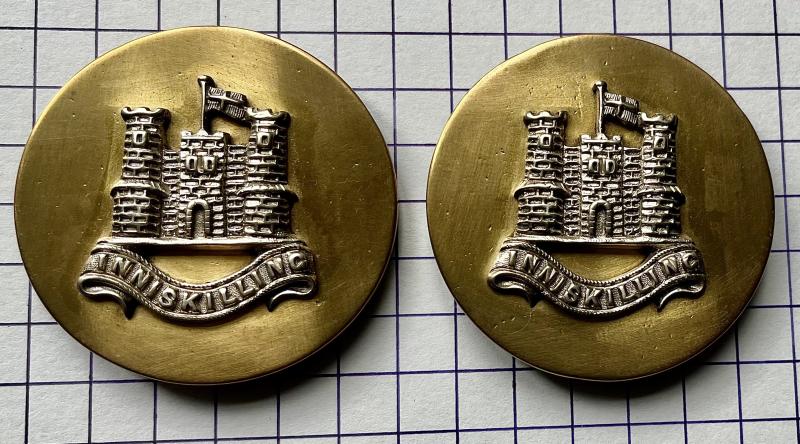 6th Irish Inniskilling Dragoon Guards Officers' Horse Furniture Browband Boss Badges