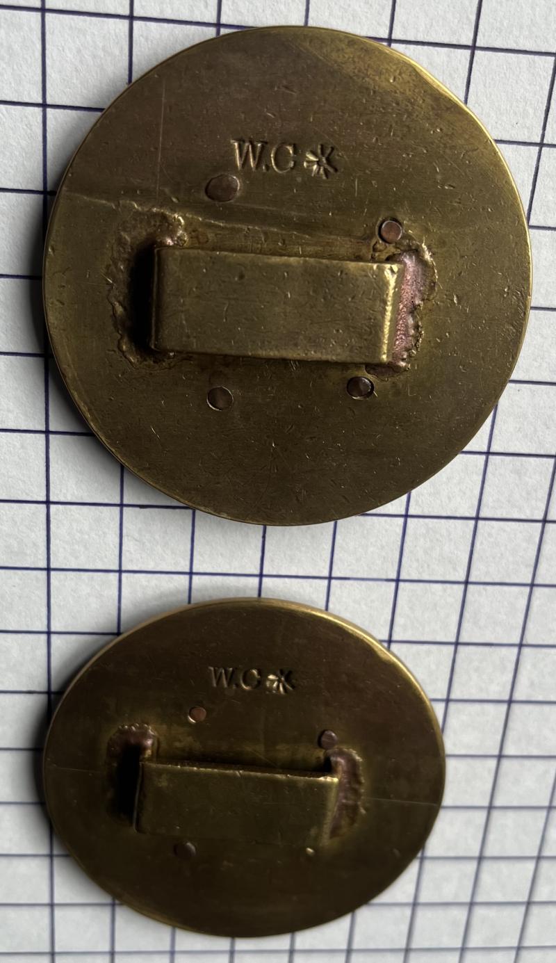 6th Irish Inniskilling Dragoon Guards Officers' Horse Furniture Browband Boss Badges