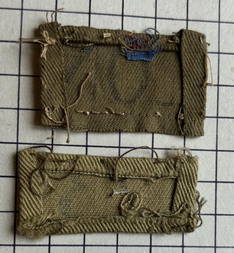 cWW2 Printed Home Guard London '23' (23rd Bn Deptford) Numeral Unit Designation Patch Badges