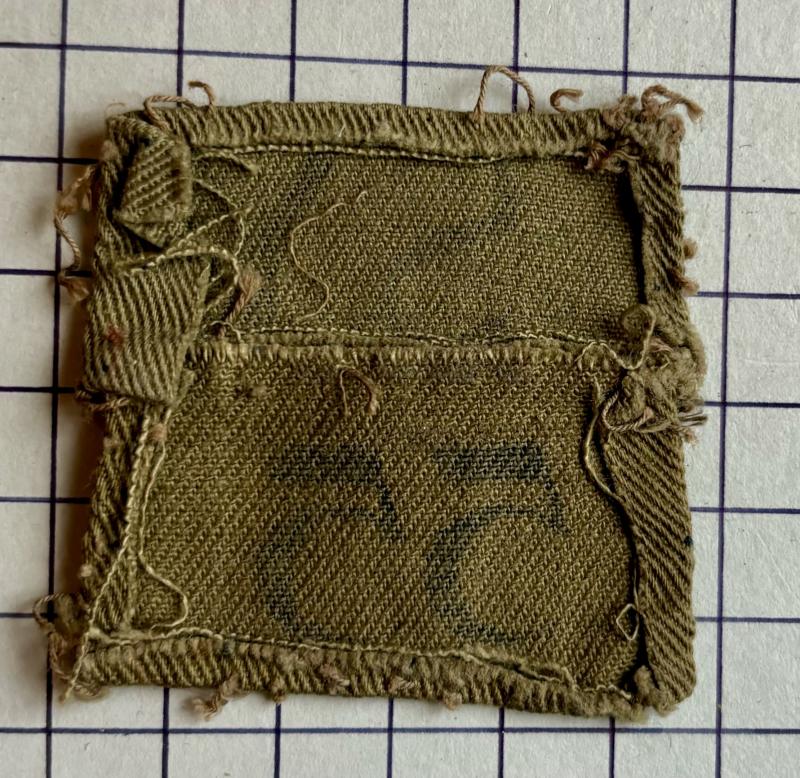cWW2 Printed Home Guard Surrey '55' (55th Bn Sutton and Cheam) Number Unit Designation Patch Badges