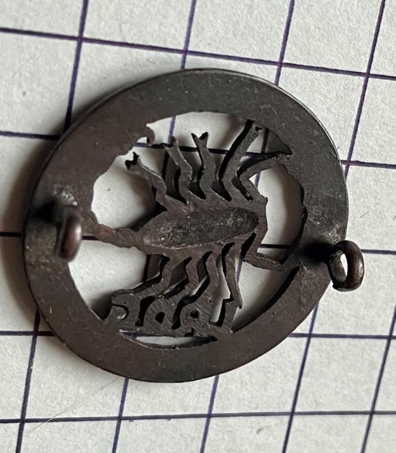 cWW2 Long Range Desert Group (LRDG) Officer's Service Dress (OSD) Pattern Officer's Bronzed Cap Badge