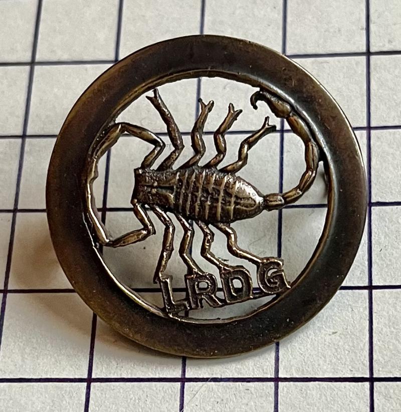 cWW2 Long Range Desert Group (LRDG) Officer's Service Dress (OSD) Pattern Officer's Bronzed Cap Badge