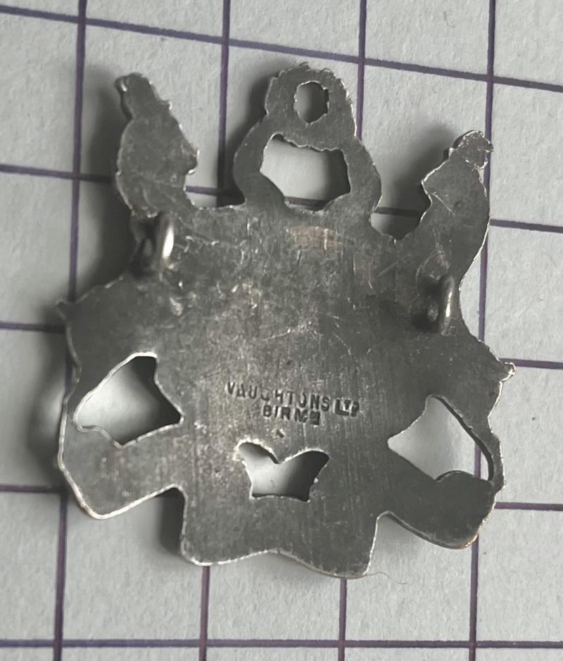 Rare Aske's Haberdashers Silver Enamel Officer Training Corps (OTC) Cap Badge cWW1