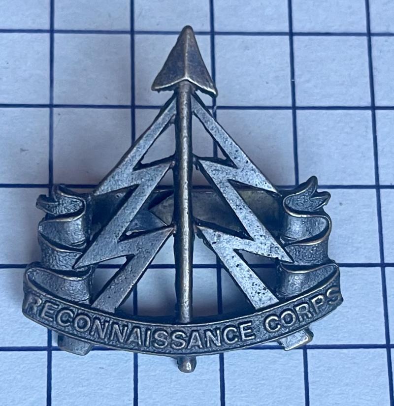 cWW2 Reconnaissance Corps Officer Service Dress (OSD) Cap Badge Bronze