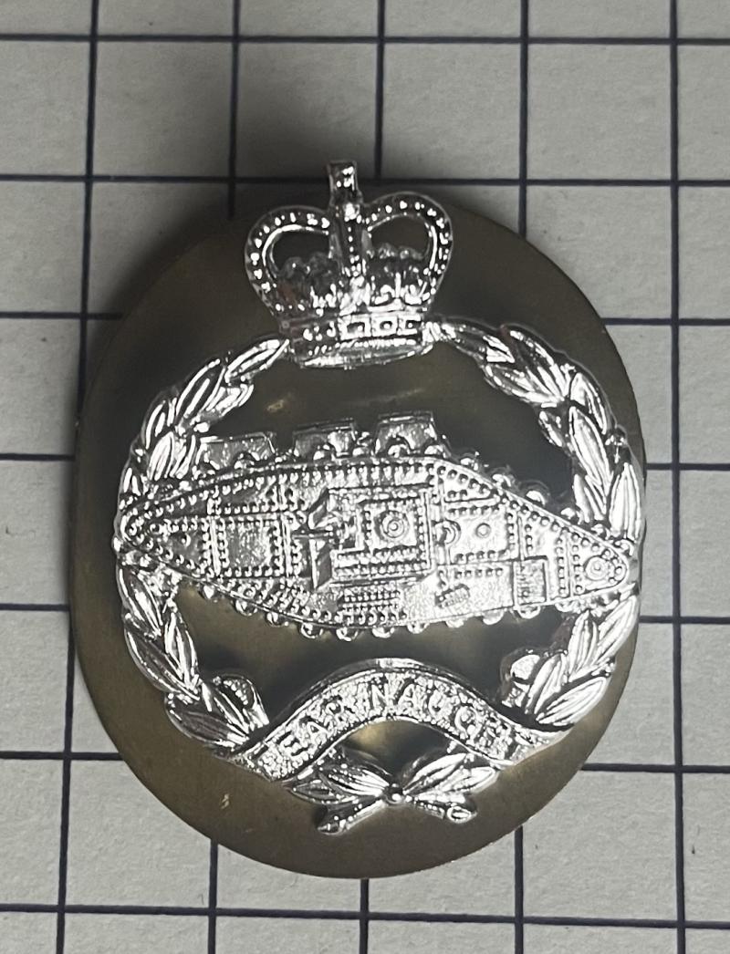 Royal Tank Regiment (RTR) Gaunt Anodised Aluminium Cap Badge