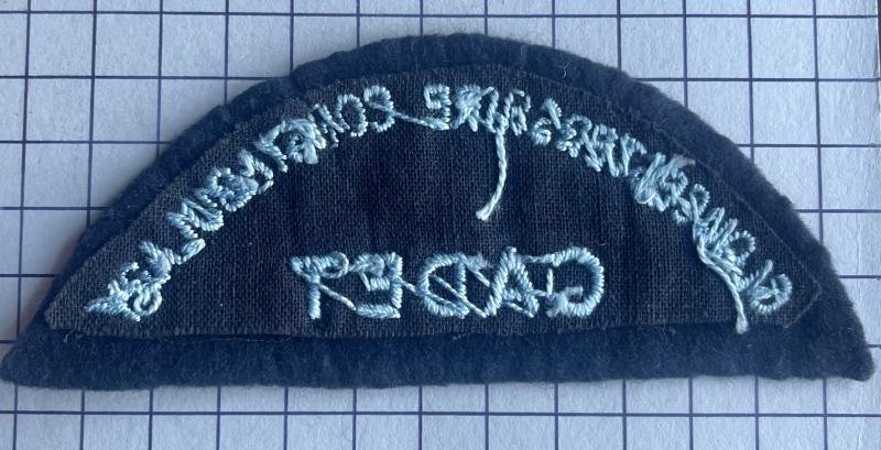 Vintage Gloucestershire Police Cadet Constabulary Cloth Shoulder Title Patch Badge