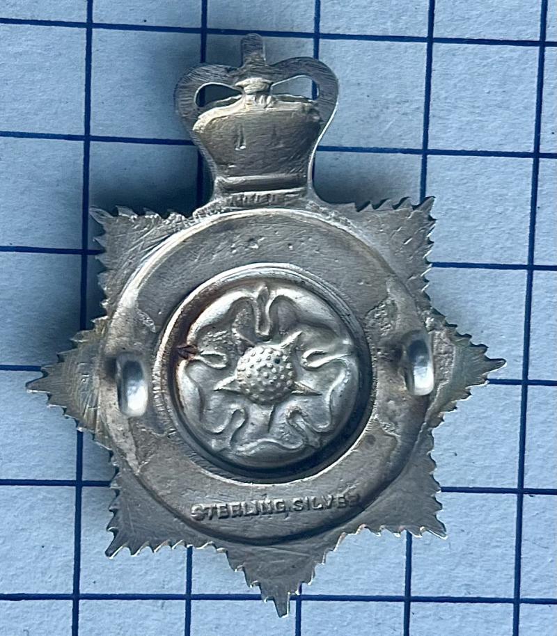 Silver and Enamel Lancashire Senior Police Officer's Cap Badge