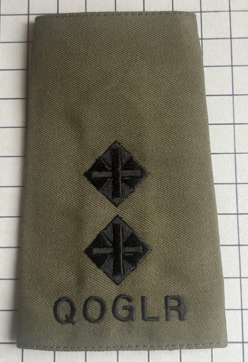 Queen's Own Gurkha Logistic Regiment (QOGLR) RLC Lieutenant Rank Slide Badge