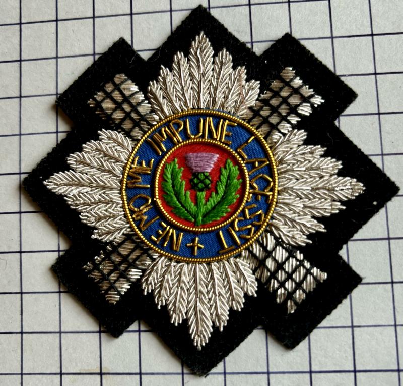 Modern Scots Guards Wire Embroidered Blazer Pocket Badge Patch