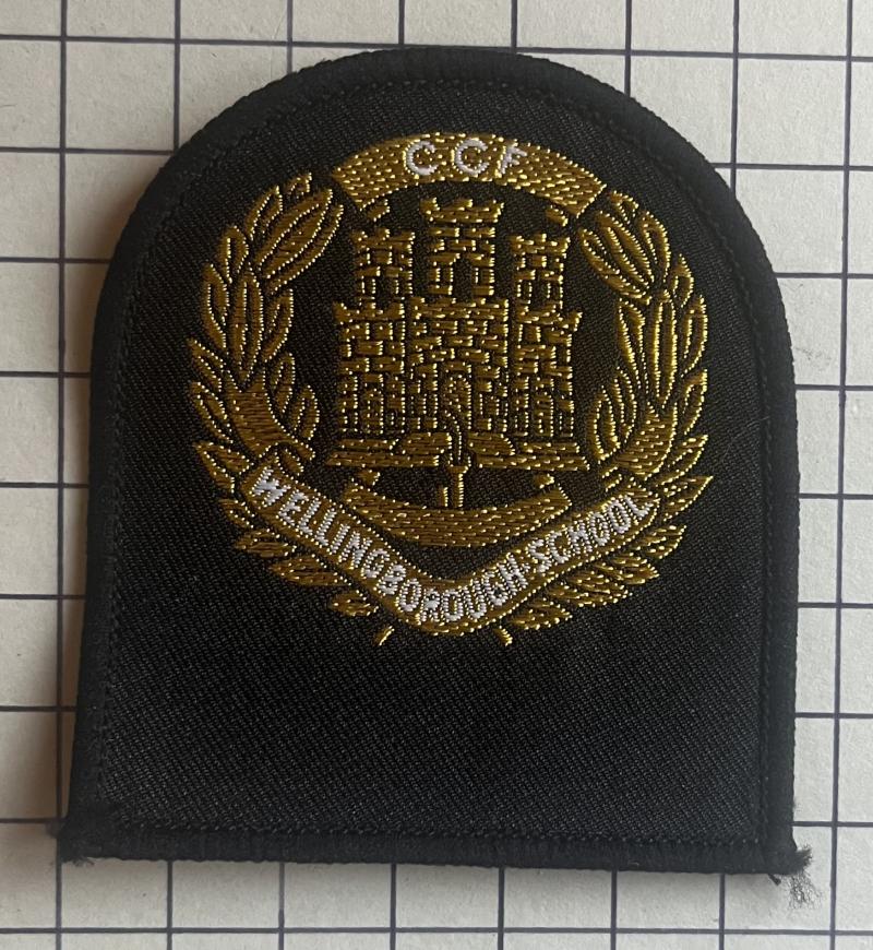 Wellingborough School Northamptonshire Combined Cadet Force (CCF) Cloth Beret Cap Badge