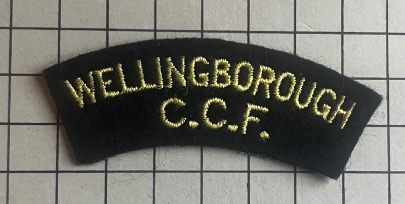 Wellingborough School Northamptonshire Combined Cadet Force (CCF) Cloth Shoulder Title Badge