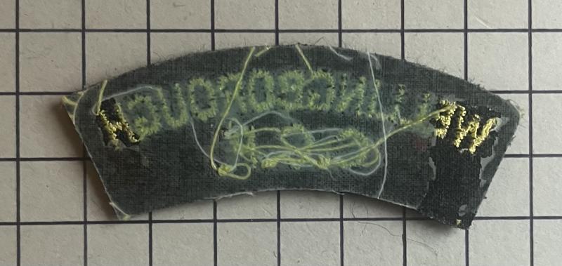 Wellingborough School Northamptonshire Combined Cadet Force (CCF) Cloth Shoulder Title Badge