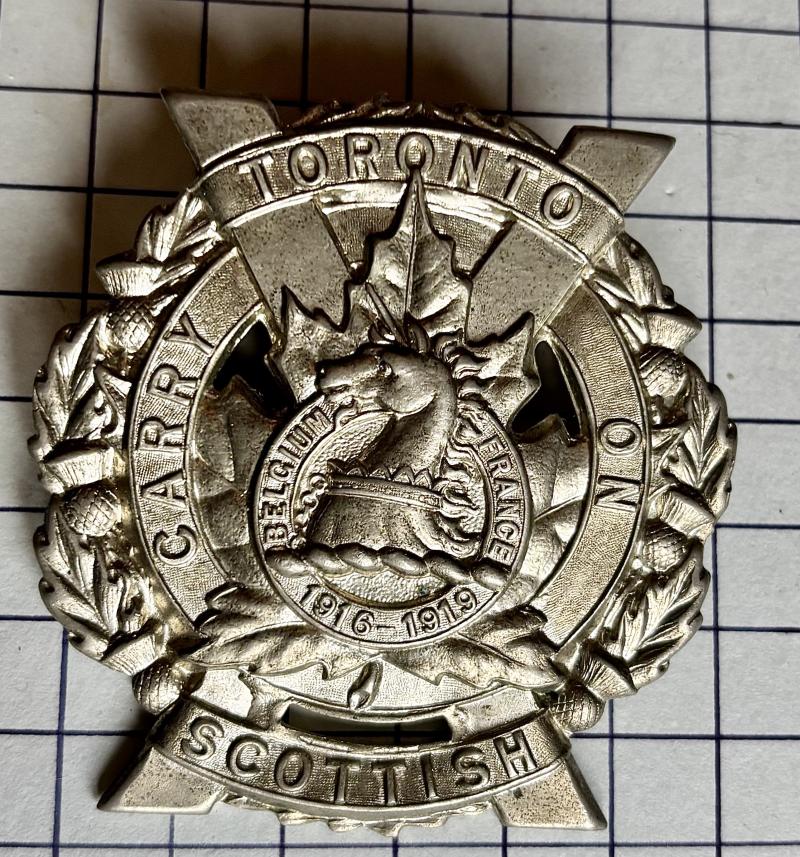 cWW2 Toronto Scottish Regiment Glengarry Cap Badge