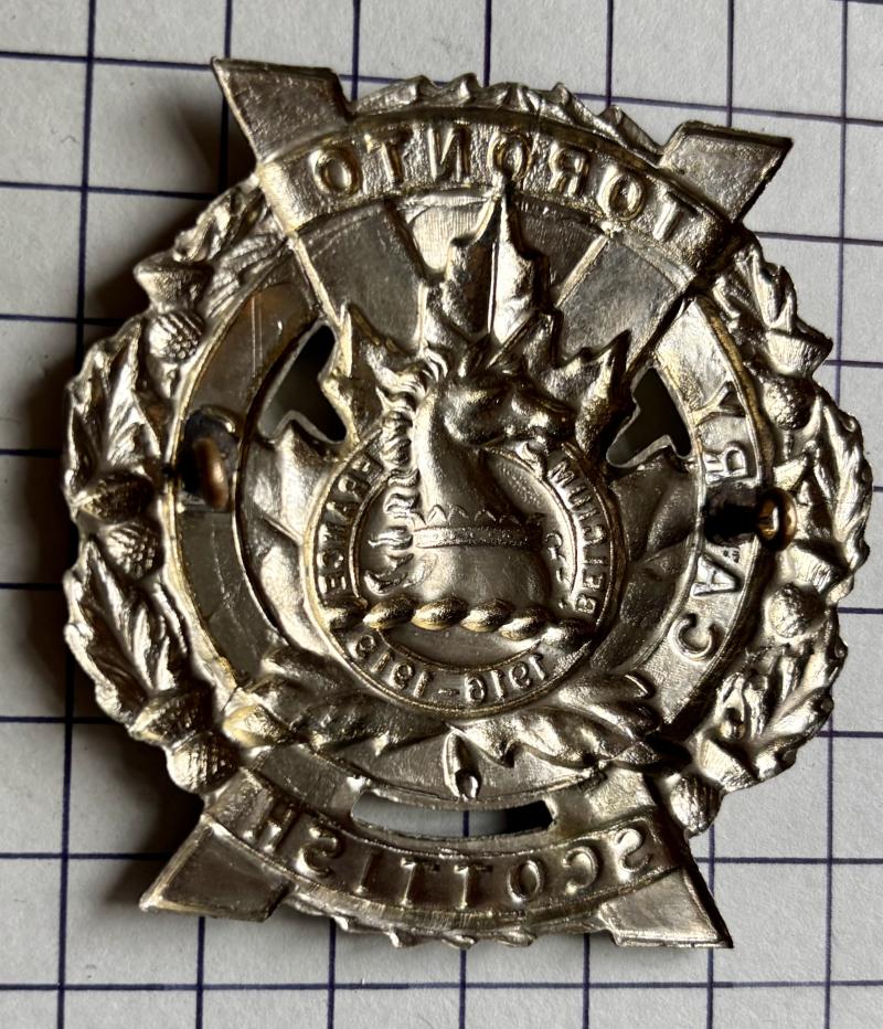 cWW2 Toronto Scottish Regiment Glengarry Cap Badge